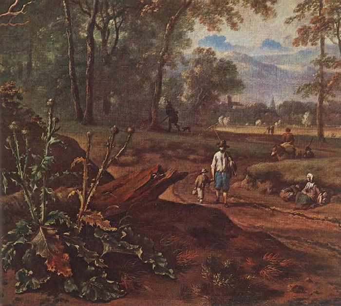 WYNANTS, Jan Road beside the Forest (detail) wet Sweden oil painting art